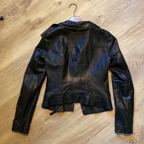 Mackage for Aritzia leather jacket with zebra print lining - Picture 2 of 5